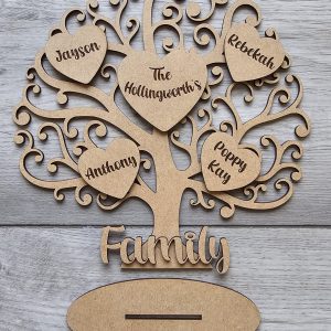 Family Tree - Crafter's pack Large heart and base included.
