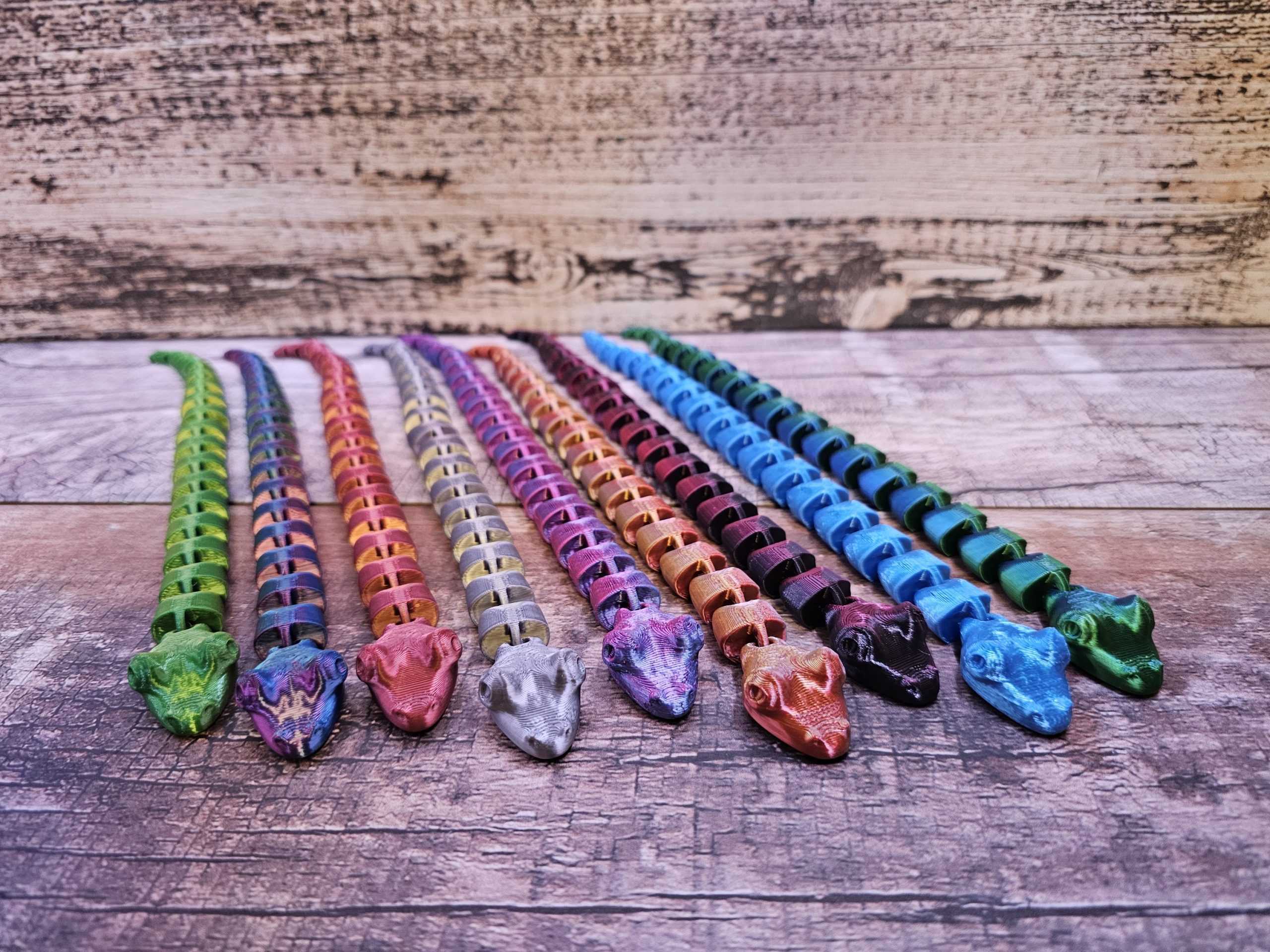 Mini Snakes 25cm long.